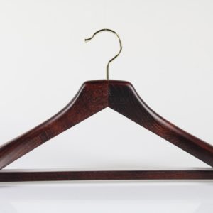 Wooden Hanger for Suit with Anti-slip Square bar
